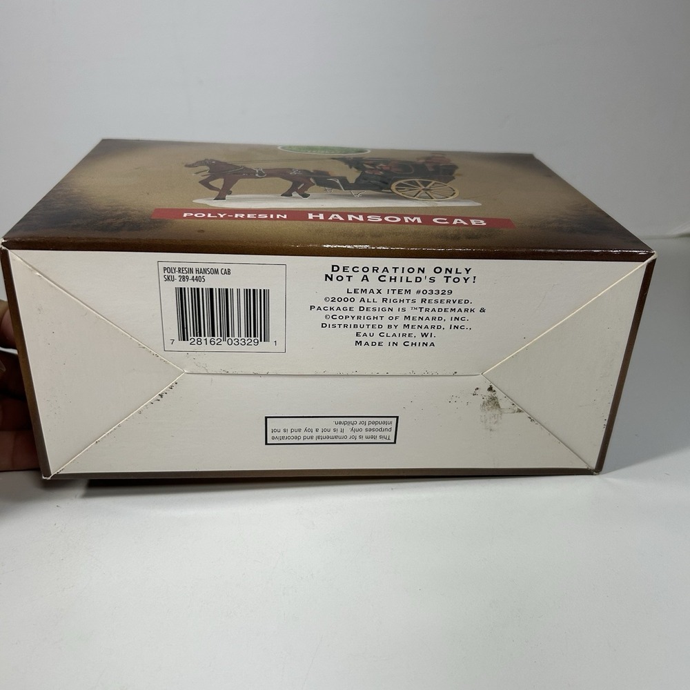 Lemax Hansom Cab Horse and Carriage Village Collection 2000 #03329 with Box‎ - Picture 14 of 14